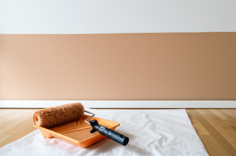 Comment peindre un soubassement mural bicolore facilement ?