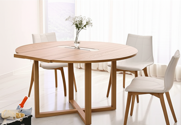 Table ronde extensible pour 4 personnes : élégance et praticité